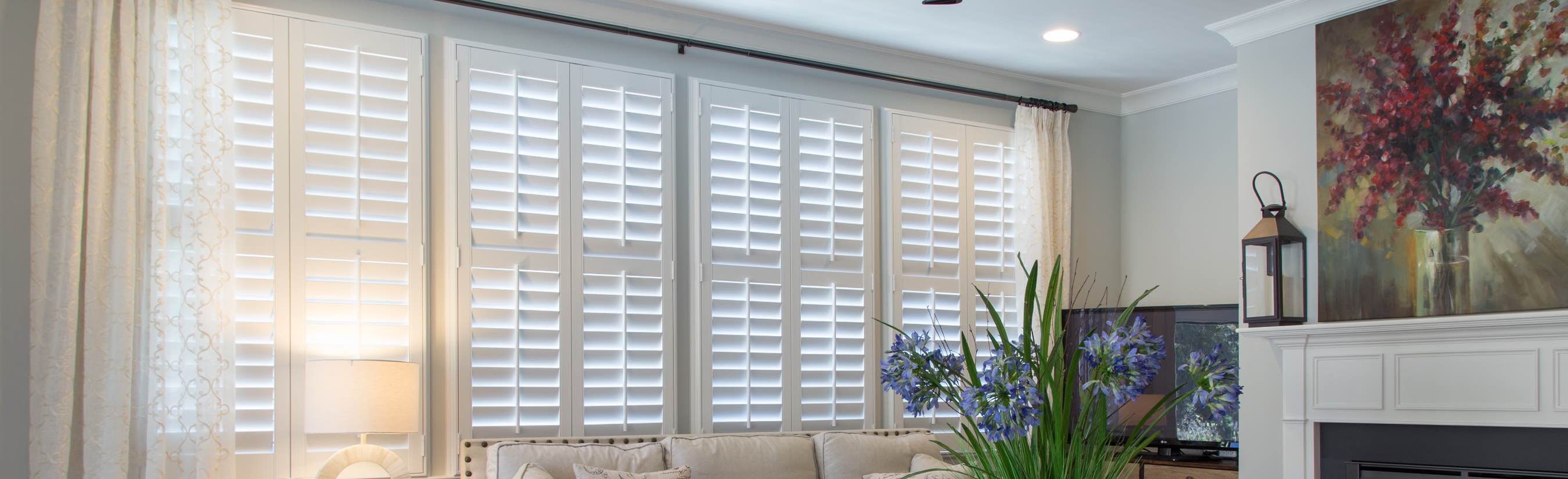 Plantation Shutters In Family Room