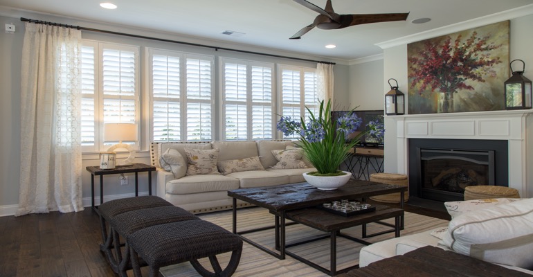 Plantation Shutters in Cincinnati Living Room